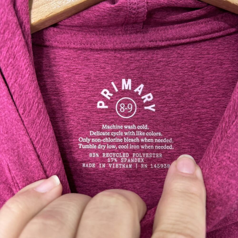 Primary Raspberry Hooded Pullover - Picture 5 of 5